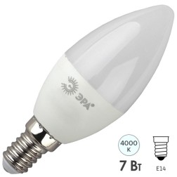 Лампа светодиодная свеча ЭРА LED B35-7W-840-E14 белый свет 556100 