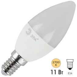 Лампа светодиодная свеча ЭРА LED B35-11W-827-E14 теплый свет 732301 