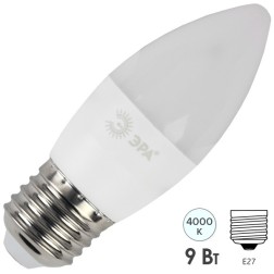 Лампа светодиодная свеча ЭРА LED B35-9W-840-E27 белый свет 576719 