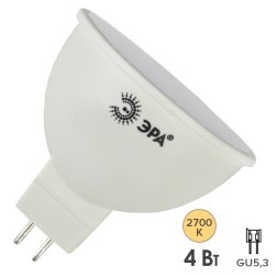 Лампа светодиодная ЭРА LED MR16-4W-827-GU5.3 теплый свет 522976 