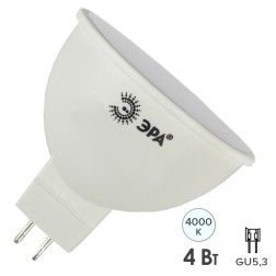 Лампа светодиодная ЭРА LED MR16-4W-840-GU5.3 белый свет 522822 