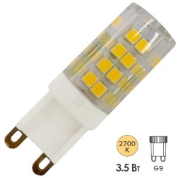 Лампа светодиодная ЭРА LED JCD-3,5W-CER-827-G9 теплый свет 585445 