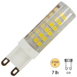 Лампа светодиодная ЭРА LED JCD-7W-CER-827-G9 теплый свет 585315 