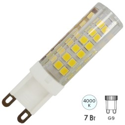 Лампа светодиодная ЭРА LED JCD-7W-CER-840-G9 белый свет 604526 