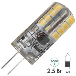 Лампа светодиодная ЭРА LED JC-2,5W-12V-840-G4 белый свет 734121 