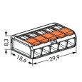 Клеммник WAGO 5 (одножильных или многожильных) х 0,08-4мм2 32A Cu [уп. 25шт] 