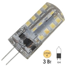 Лампа светодиодная ЭРА LED JC-3W-12V-827-G4 теплый свет 734152 