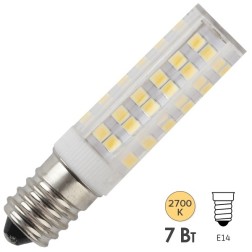 Лампа светодиодная ЭРА LED T25-7W-CORN-827-E14 теплый свет 733018 