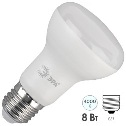 Лампа светодиодная ЭРА LED R63-8W-840-E27 белый свет 584332 