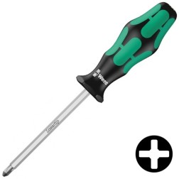 Отвертка крестовая для винтов Phillips PH 0 x 60mm Wera Kraftform Plus 350 SK PH 