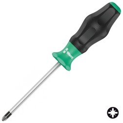 Крестовая отвертка для винтов с профилем Pozidriv PZ 0 x 60mm Wera Kraftform Comfort 1355 PZ 