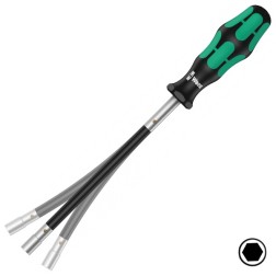 Отвертка-торцовый ключ с гибким стержнем 7.0mm x 167mm Wera Kraftform Plus 391 