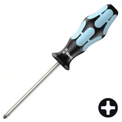 Отвертка крестовая нержавеющая сталь Phillips PH 0 x 60mm Wera Kraftform Edelstahl 3350 PH 