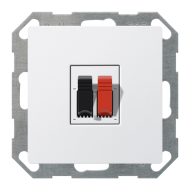 Розетка аккустическая Gira Standard 55 Белый шелковисто-матовый (в сборе) 