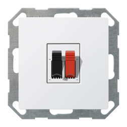 Розетка аккустическая Gira E2 Белый шелковисто-матовый (в сборе) 