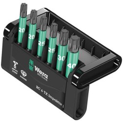 Набор ударных бит звездочек TORX 6 предметов Wera Bit-Check 6 TX Impaktor 1 