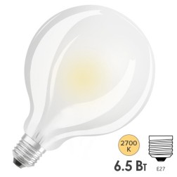 Лампа светодиодная Osram PARATHOM GLOBE 95 GL FR 6,5W/827 (60W) 230V E27 806lm LEDVANCE 