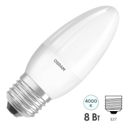 Лампа светодиодная свеча Osram LS CLB 75 8W/840 FR 230V E27 806lm 