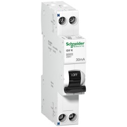 Дифференциальный атомат 1P+N Schneider Electric Acti 9 iDif K 10А С 30мА А 6кА 1 модуль 