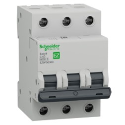 Автоматический выключатель Schneider Electric EASY 9 3П 63А С 6кА 400В (автомат) 