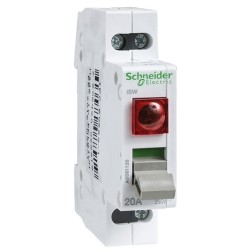 Выключатель нагрузки с индикатором iSW Acti 9 Schneider Electric 1П 20A красный 1 модуль 