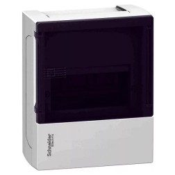 Щиток навесной Schneider Electric Resi9 Mini Pragma 4 модуля с прозрачной дверью 2 шины N и PE 