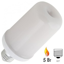 Лампа светодиодная Эффект пламени Т65-5W 230V 1500К E27 65х138mm TDM 