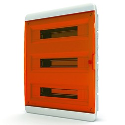 Щит встраиваемый Tekfor 54 (3x18) модуля IP41 прозрачная оранжевая дверца BVO 40-54-1 