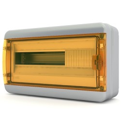 Щит навесной Tekfor 18 модулей (1х18) IP65 прозрачная оранжевая дверца BNO 65-18-1 (электрический шкаф) 