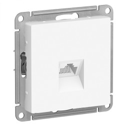 Розетка компьютерная RJ45 кат 6А SE AtlasDesign, белый [уп 10 шт] 