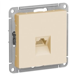Розетка компьютерная RJ45 кат 6А SE AtlasDesign, бежевый [уп 10 шт] 