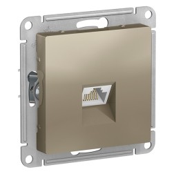 Розетка компьютерная RJ45 кат 6А SE AtlasDesign, шампань [уп 5 шт] 