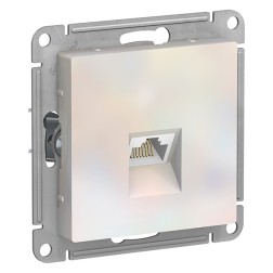 Розетка компьютерная RJ45 кат 6А SE AtlasDesign, жемчуг [уп 5 шт] 