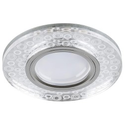 Светильник встраиваемый с LED подсветкой Feron CD961 потолочный MR16 G5.3 прозрачный, хром 