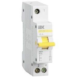 Выключатель-разъединитель трехпозиционный ВРТ-63 1P 16А IEK 1 модуль 
