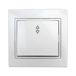 Переключатель 10А 250В  IP20 Intro Plano, белый 1-103-01 