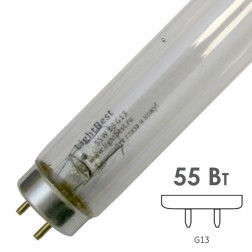 Лампа бактерицидная LightBest LBCQ 55W T8 G13 специальная безозоновая кварцевое стекло 