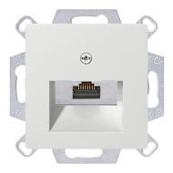 Розетка телефонная 1xRJ11 Gira Standard 55 Белый шелковисто-матовый (в сборе) 