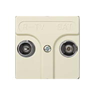 Розетка TV / SAT проходная Simon Neos 27 Слоновая кость (в сборе) 