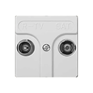 Розетка TV / SAT проходная Simon Neos 27 Белый (в сборе) 