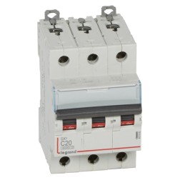 Автоматический выключатель Legrand DX3 3П C20A 6/10kA 3 модуля (автомат) 