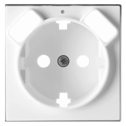 Накладка для розетки SCHUKO с 2хUSB артикул 8188.3 ABB Sky, альпийский белый (8588.3 BL) 