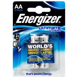 Батарейка ENERGIZER Ultimate Lithium FR6/L91/AA (упаковка 2шт) 