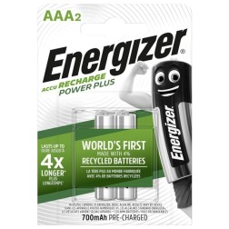 Аккумулятор AAA HR03 1.2V 700mAh ENERGIZER Power Plus NH12 (упаковка 2шт) 