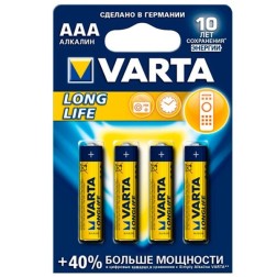 Батарейка VARTA LONGLIFE LR03 AAA (упаковка 4шт) 4008496847075 