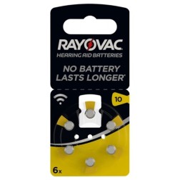 Батарейки 10/PR70 1.45V VARTA RAYOVAC ACOUSTIC для слуховых аппаратов (упаковка 6шт) 5000252003212 