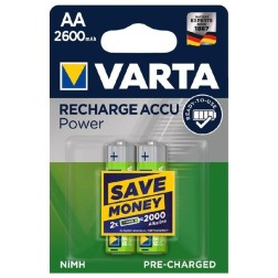 Аккумулятор AA HR6 1.2V 2600мАч VARTA ACC.R2U/RECH.A.POWER (упаковка 2шт) 4008496745937 