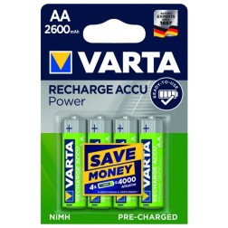 Аккумулятор AA HR6 1.2V 2600мАч VARTA ACC.R2U/RECH.A.POWER (упаковка 4шт) 4008496745975 