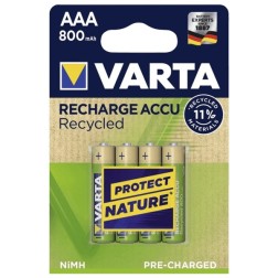 Аккумулятор AAA HR03 1.2V 800mAh VARTA RECYCLED ACCU (упаковка 4шт) 4008496931545 