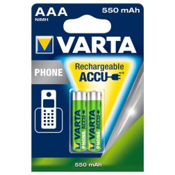 Аккумулятор AAA HR03 1.2V 550мАч VARTA Phone Power (упаковка 2шт) 4008496808120 